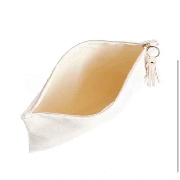 Rachel Miriam Eve Clutch - Ivory - Fringe Zipper Detail - NWT (new in bag) - Picture 2 of 4